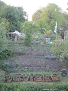 A beautiful garden lovingly tended by the canal in Devizes, Wiltshire